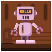 Robot Character Design vector