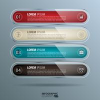 Glossy Rounded Rectangle Infographics vector