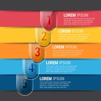 Horizontal Editable Infographics Design Template vector