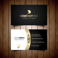 Golden Shades Of Grey Solid Corporate Business Card vector