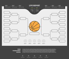 basketball tournament live report online bracket vector