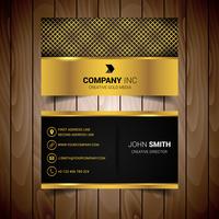 Gold Abstract Business Card vector