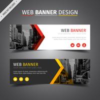 Geometric Red And Yellow Header vector