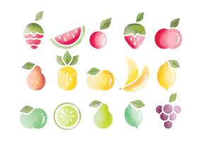 Vector Watercolor Fruits