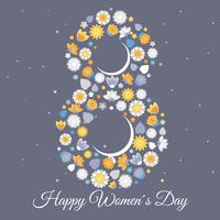 Women's Day Greeting Card Vector