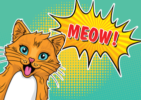 Gato Pop Art vector