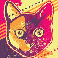 Arte pop de gato vector