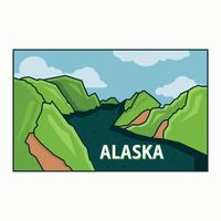 Postal de Alaska vector