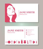 Makeup Artist Business Card Template vector