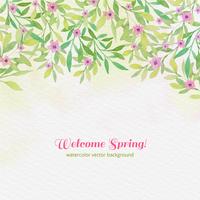 Vector Watercolor Spring Background