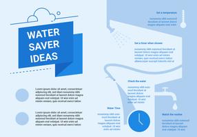 Destacada plantilla de infografía sobre agua limpia vector