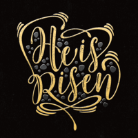 He Is Risen Typography vector