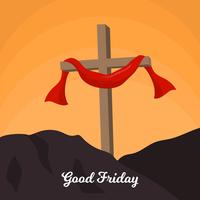 Flat Good Friday Vector Background
