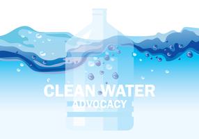 Ilustración de defensa del agua limpia vector