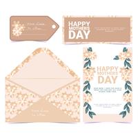 Vector Floral Mother's Day Greeting Card