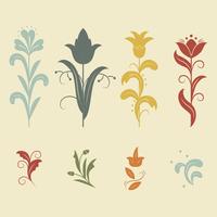 Vector floral de Nouveau del arte