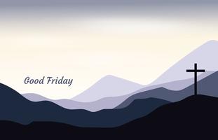 Good Friday Mountain Background vector