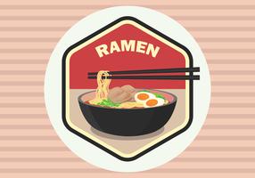 vector de insignia de Ramen