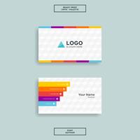 Business card 3d shape colourfull vector