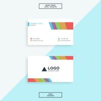 Business card rainbow vector