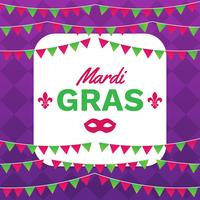 Mardi Gras Frame Template With Space For Text vector