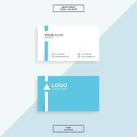 Business card simple line blue vector
