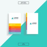 Business card vertical colourfull 