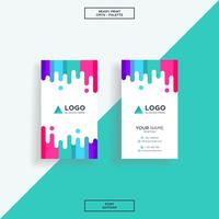 Business card vertical colourfull vector
