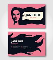 Hairstylist Business Card Template vector