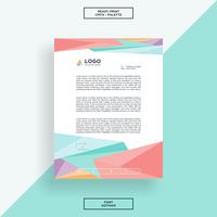 Letterhead origami colour vector