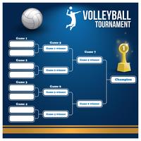 Soporte de torneo de voleibol vector