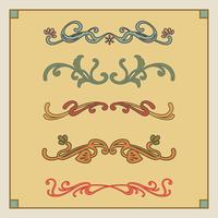 vector de elementos de art nouveau