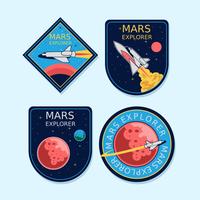 Mission To Mars Patch vector