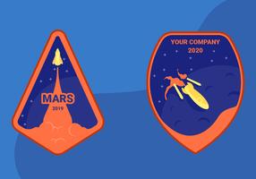 Journey to Mars Patch Vectors