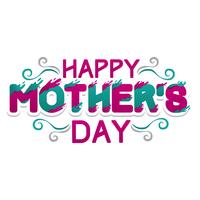Happy Mothers Day Typography Card vector