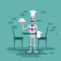 Ilustración Ai Robot Chef vector