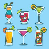 Hand Drawn Cocktail Collection Vector