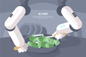 Ai Chef Illustration vector