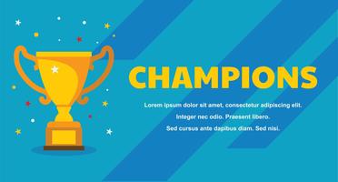 Champions Banner Template vector