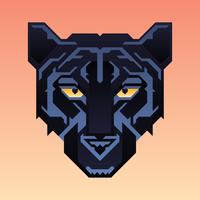 Black Panther Mascot Animal Character vector