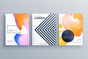 abstract creative brochure design template set made with lines a