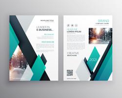 blue brochure template layout cover design for annual report in