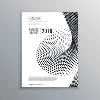 brochure flyer design with halftone effect