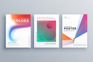 creative set of colorful business poster design vector