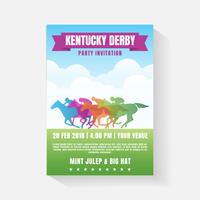 Horse Racing Party Invitation Template vector