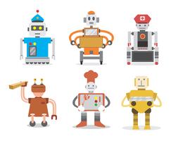 Robot Workers Vector