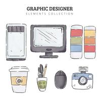 Watercolor Graphic Design Elements vector