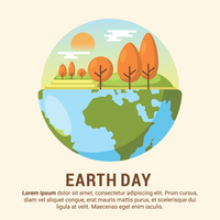 Ilustración del Día de la Tierra vector