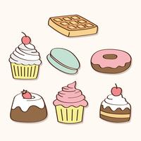 Hand Drawn Sweets And Candy vector