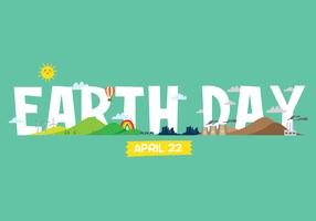 Earth Day Poster Illustration vector